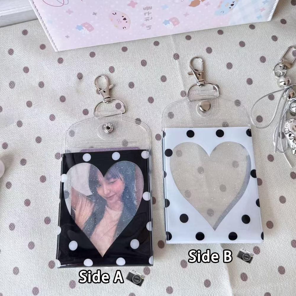 INS PVC Photocard Holder Double-sided Dual-slot Card Protective Case 3-inch Card Storage Card Display Pendant