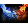 5D DIY Алмазная картина Круглая «Рука льда и рука огня» Алмазная вышивка Горный хрусталь