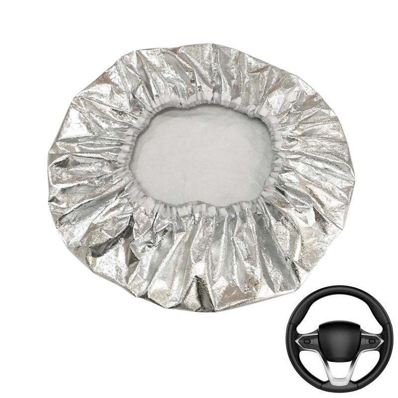 Автомобильный солнцезащитный козырек на рулевое колесо, боковой козырек от солнца, тканевый чехол с серебряным покрытием, чехол на руль, солнцезащитный крем, изоляционный боковой козырек от солнца