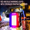 Solar Power LED Flashlights Multifunctional Portable Light Rechargeable Camping Work Light Solar Charging High Brightness Torch