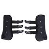 2pcs Horse Leg Boots PU Neoprene Protective Adjustable Horse Secure Boots for TendonBlack Front
