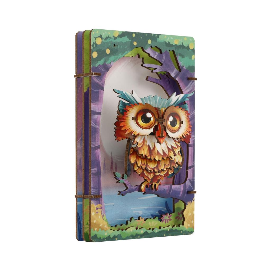Luke Run APRICUS 3D Theater Puzzle Owl Puzzle 14.7 x 4.4 x 9.7 cm Paper