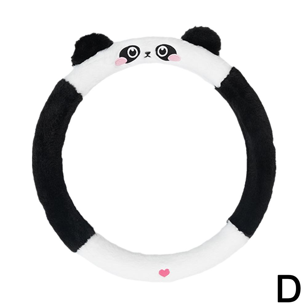 Универсальная зимняя оплетка на руль для женщин, милая мультяшная пушистая оплетка для руля, греющая руки, оплетка на руль автомобиля