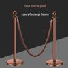 Rose Gold Matte Concierge Welcome Stanchion – Stainless Steel Event Barrier Lanyard