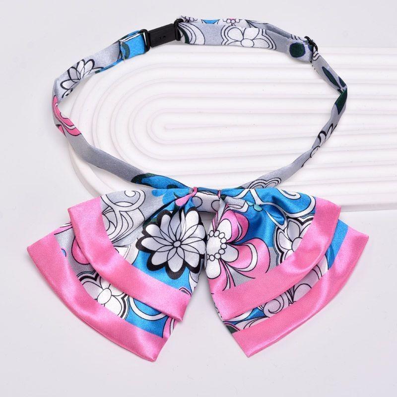 Деловой наряд Двухслойная бабочка для женщин из полиэстера с застежкой на пуговицах