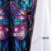 Dragonfly Pattern Glass Painted Blackout Curtains - Thickened Polyester, High Precision Sun Protection