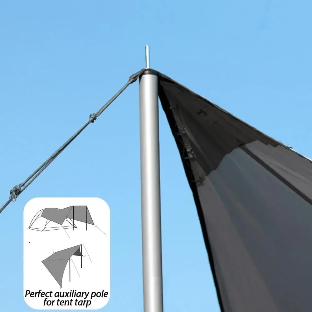 Набор из 2 стоек для тента, универсальные телескопические регулируемые алюминиевые стойки для кемпингового тента, аксессуары для палатки с навесом