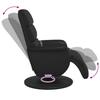 Massage Chair with Footrest Black PU Leather