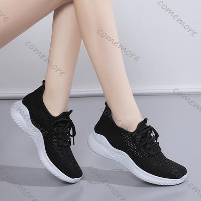 Comemore Сетчатые Дышащие Спортивные Кроссовки 2025 Лето Новые Женские Легкие Вулканизированные Кроссовки Повседневные Белые Черные Универсальные Теннисные