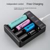 2/4 Slots Battery Charger with LED Indicator Cable 4.2V Lithium Battery Charger Fast Charge Adapter for 18650 18500 16340 14500 26650