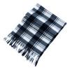 Plaid Scarf Velvet Shawl Plaid Print Unisex Winter Scarf with Tassel Detailing Double-sided Plush Material for Warmth for Men