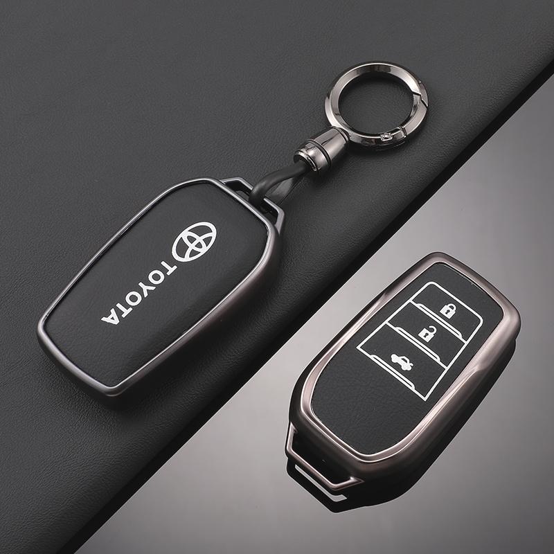 Кожаный чехол-брелок для автомобильного ключа для Toyota RAV4 Crown Hilux Fortuner Yaris Prius Corolla Camry Land Cruiser Avensis Verso Prado C