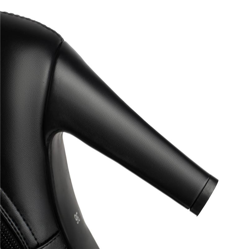 Женские сапоги на высоком каблуке, сексуальный европейский и американский стиль, осенне-зимние новые водонепроницаемые сапоги до колена большого размера на тонком каблуке