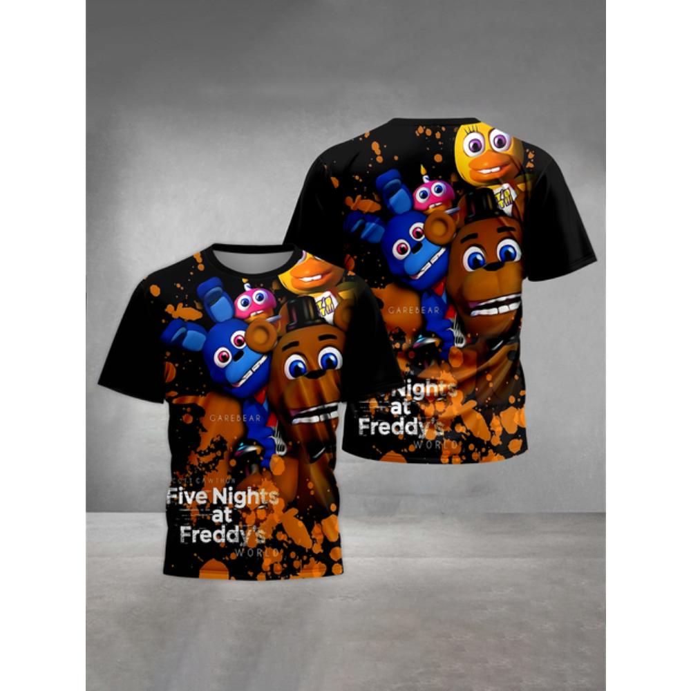 Five Nights Freddys 3D Print Детская одежда от 5 до 14 лет Мужская верхняя одежда для детей Мальчик Девочки Детская футболка Топы Рубашки