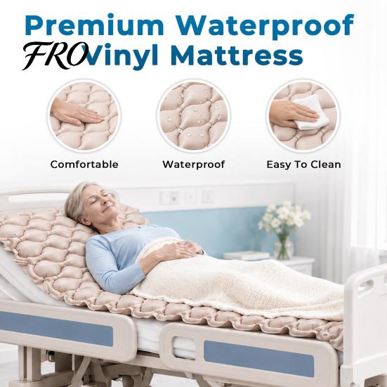 Heat Resistant Ulcer Cushion Pad Alternating Air Pressure Mattress Pad, Bed Sore Prevention, Hospital Topper with Whisper Quiet Pump & Waterproof for