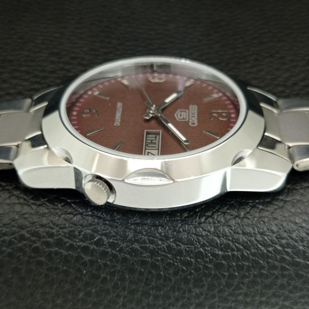 АВТОМАТИЧЕСКИЕ ВИНТАЖНЫЕ ВОССТАНОВЛЕННЫЕ МУЖСКИЕ ЧАСЫ SEIKO 5 ЯПОНИЯ КОРИЧНЕВЫЙ ЦИФЕРБЛАТ a445918-1