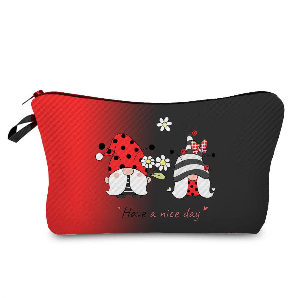 Женская косметичка с принтом гномов, органайзер для туалетных принадлежностей, дорожный кейс для хранения 6392