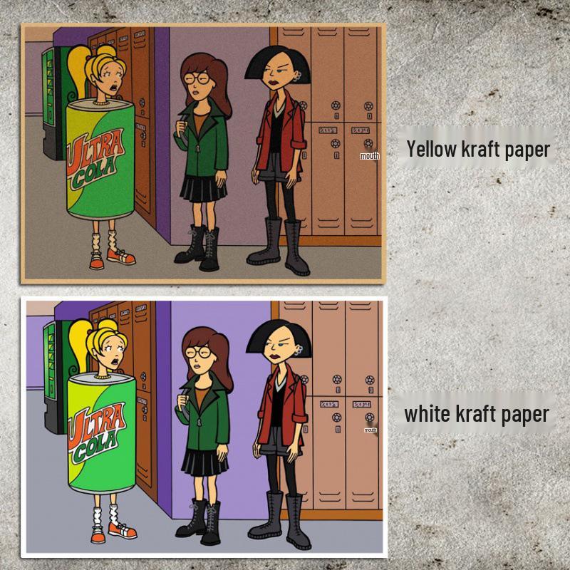 Pull Girl Anime Retro Wall Poster for Bar, Cafe, Dorm