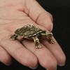 Antique Solid Copper Turtle Brass Ornament Brings Wealth Safety Longevity Marine Organism Animal Metal Figurines Souvenir