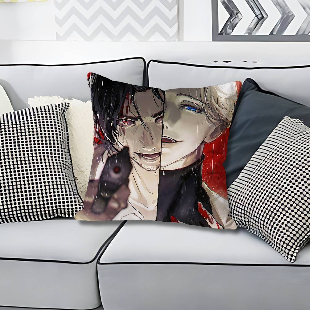 JJohan LLiebert Monster Anime Celebrity Merchandise AllMatch Printed Pillow Case Sofa Car Office Room Decoration Protector