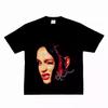 Графическая футболка с портретом Kehlani Мягкий хлопок Душевная атмосфера RB Мерч Унисекс Свободный крой Круглый вырез Уличная одежда Летние повседневные футболки