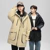 Мужская куртка-пуховик средней длины для работы на открытом воздухе, водонепроницаемая, с капюшоном, для пары, повседневная, универсальная, модная, для мужчин
