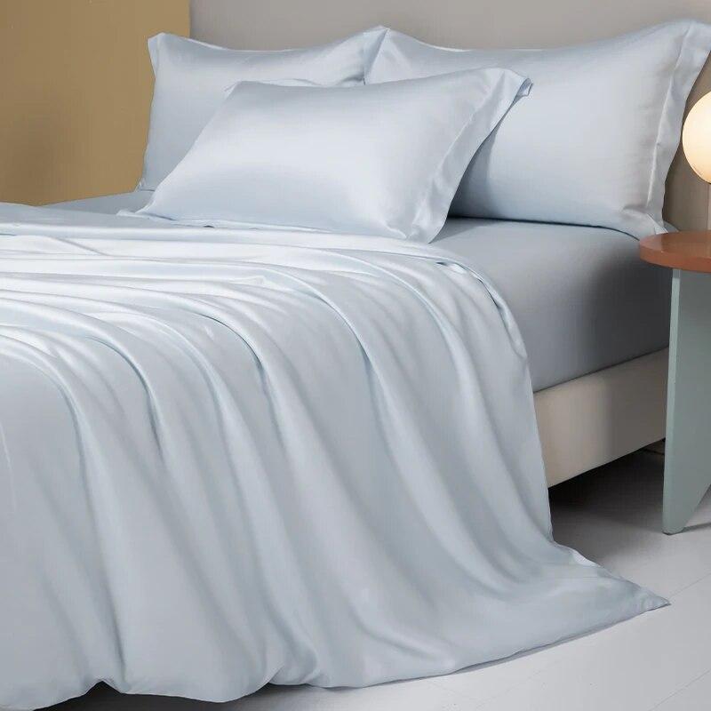 Комплект постельного белья из 100% египетского хлопка с натянутой простыней, плоская простыня, наволочка, роскошные нити 1000, 4/6 шт., комплекты постельного белья Sliky