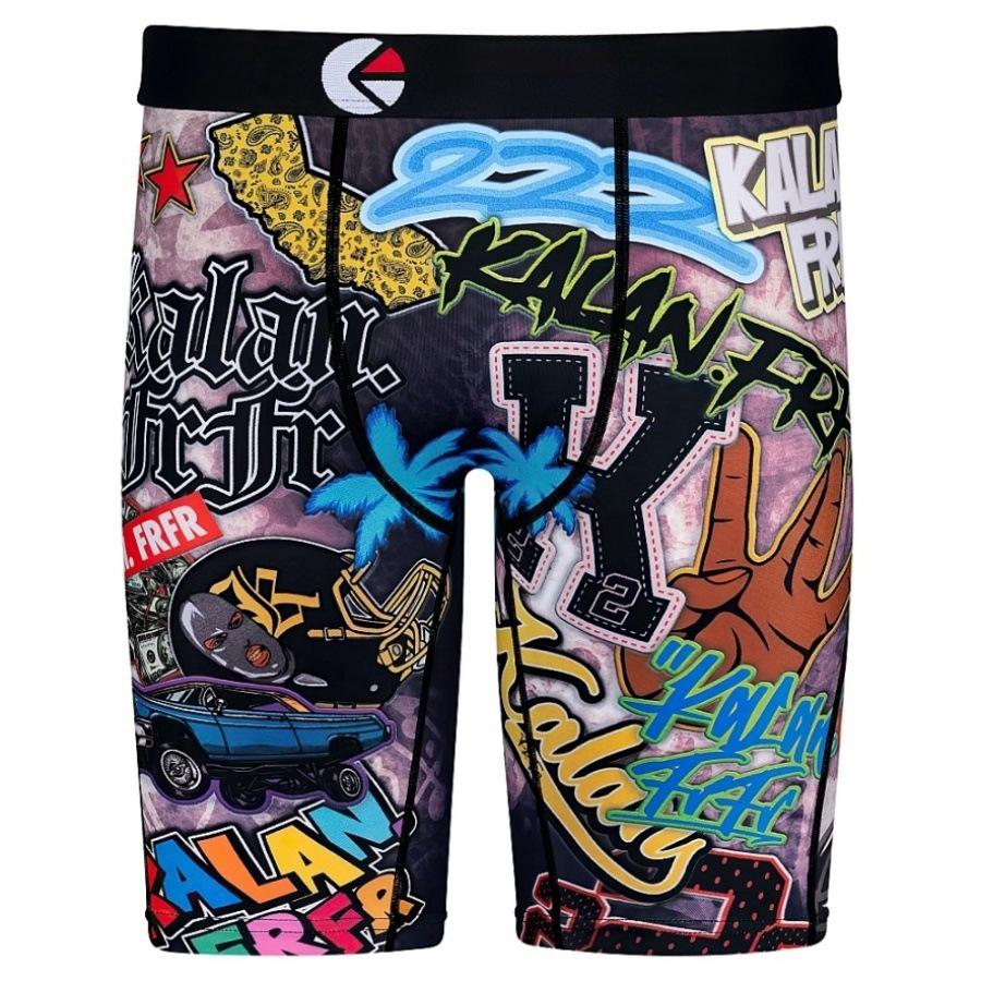 Мужские дышащие квадратные трусы ETHIKA: Модные спортивные плавки с принтом, плавки для фитнеса, пляжные штаны.