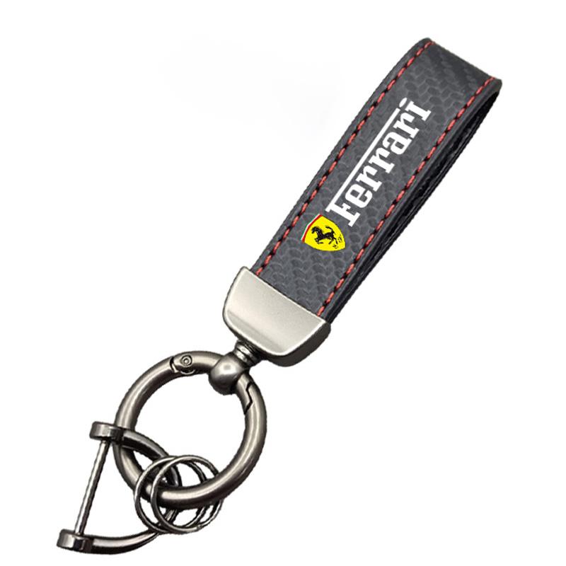 Car Tire Wheel Valve Caps Cover Suede Car Keychain Keyring for Ferrari F430 Stradale Roma 488 Spider SF90 Portofino F8 Superfast HS9