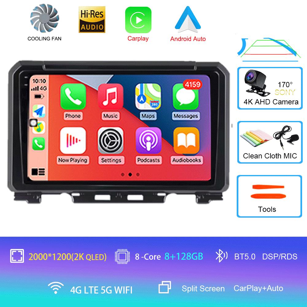 For Suzuki Jimny JB64 JB74 2018 2019 2020 Antoradio Android 14 2 Din Car Multimedia Stereo Player GPS Navigation Wifi DSP 9 Inch