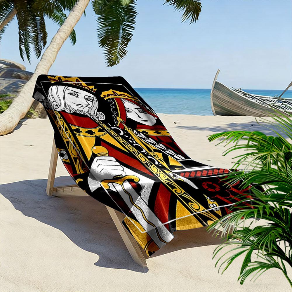 Regal elegance in harmony Print beach towel, quick drying, suitable for travel, outdoor sports, jogging, the beach and swimming, gift