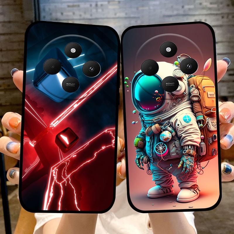Для Redmi 14C 4G Мягкий Чехол 14R Стильный Мультяшный Расписной ТПУ Силиконовый Чехол для Телефона Для Xiaomi Poco C75 4G 5G Ударопрочный Coque Чехлы