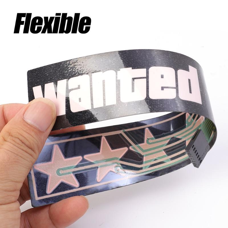 5 звезд Требуются новые светодиодные светоизлучающие наклейки на лобовое стекло, декоративные светящиеся панели, светодиодные наклейки с холодным светом для ночного бега