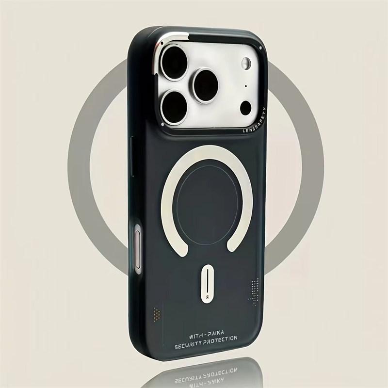 Роскошный Новый Магнитный Пескоструйный Полупрозрачный Чехол для IPhone 17 Air 16 15 14 13 Pro Max Защита Камеры Ударопрочный Чехол
