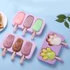 Kids Cartoon Shape Popsicle Molds Food-Grade Silicone Reusable Sticks Non-Stick Design Easy Release Ice Cream Mold