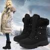 Женские зимние ботинки с высоким голенищем 36-42 размера, больших размеров, для улицы, противоскользящие, водонепроницаемые, женские сноубутсы
