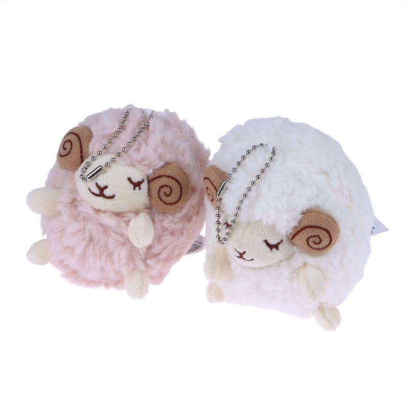 Декор для рюкзака, плюшевый кулон в виде овцы, милый мини-плюшевый кулон в виде овцы, мягкая кукла-ягненок, орнамент, брелок для украшения автомобиля