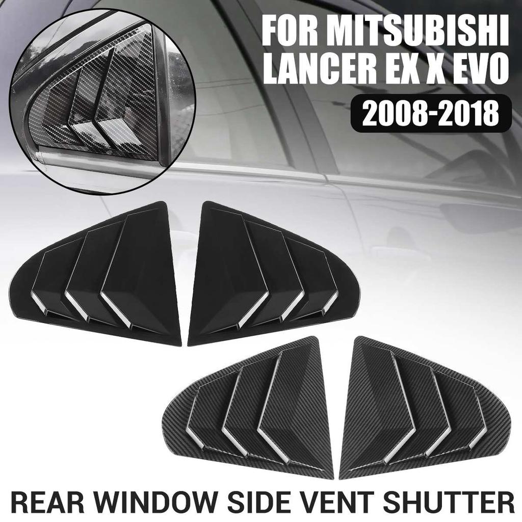 Rear Window Side Vent Shutter Louver Cover Trim For Mitsubishi Lancer EX X EVO 2008-2018 Car Accessories Auto Parts