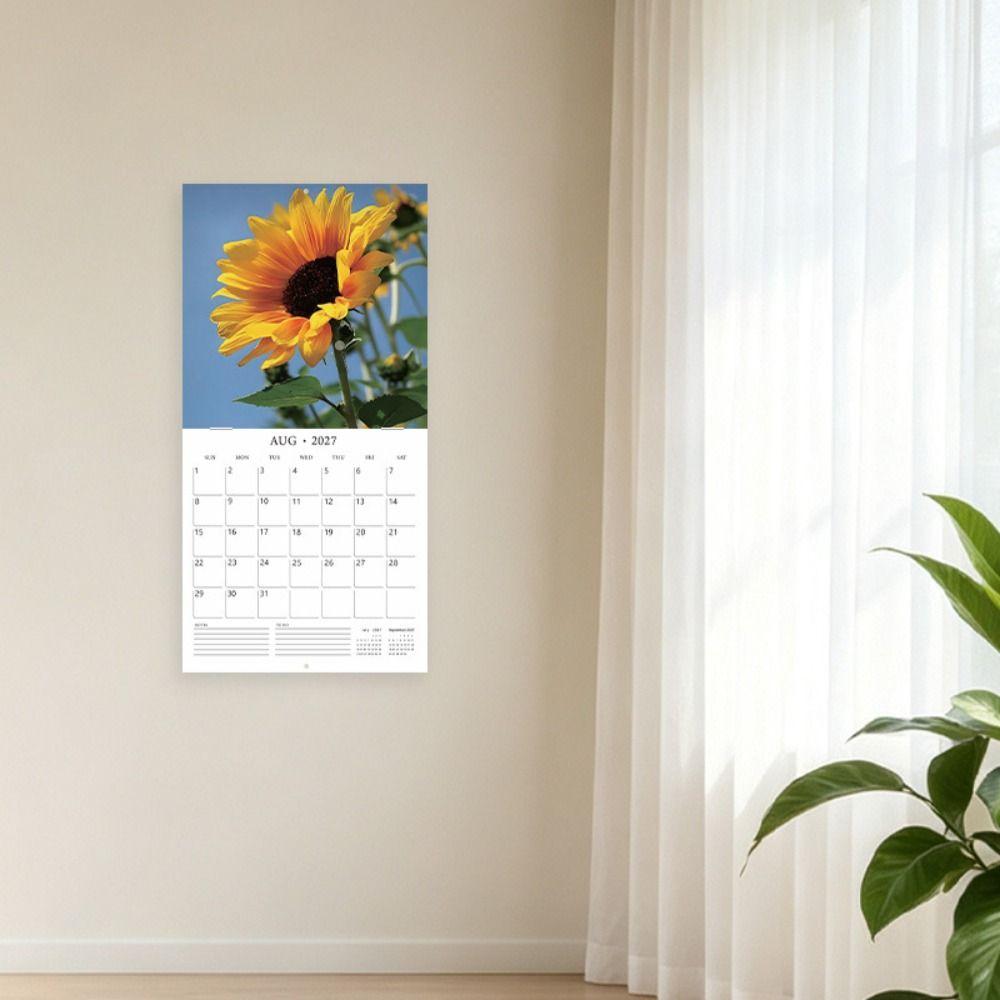 Floral Print 2027 Monthly Planner Calendar Saddle Stitched Daily Calendar  Home Scheduling
