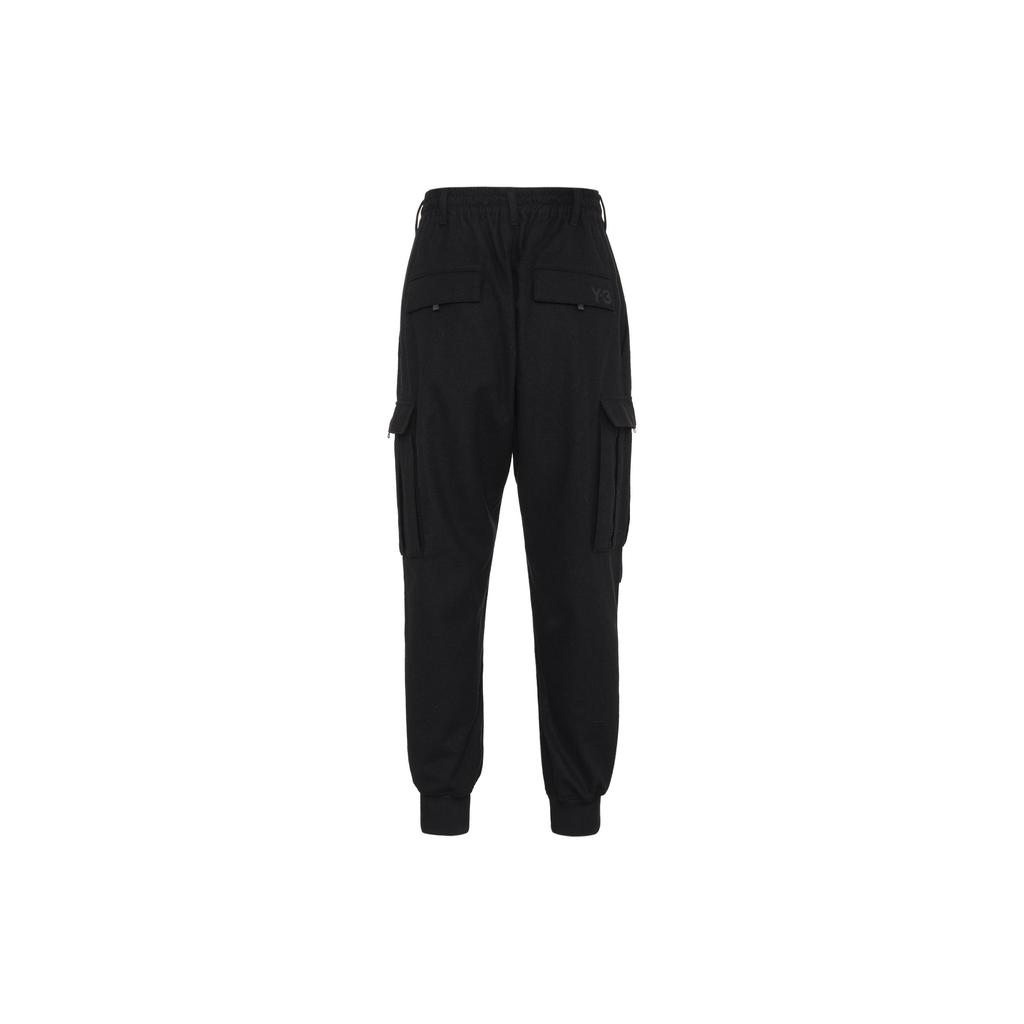 Y-3 FW22 Однотонные повседневные брюки с карманами и манжетами, мужские брюки черного цвета HM9340