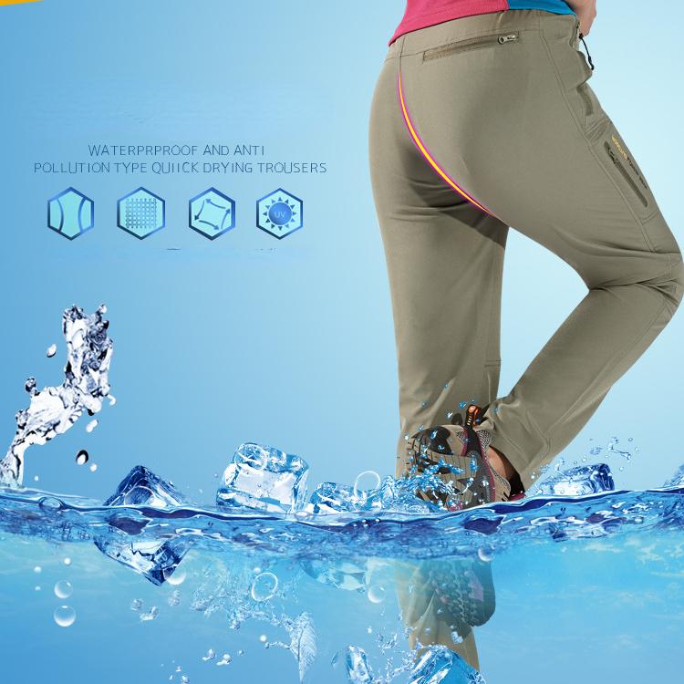 Женские водонепроницаемые брюки для пешего туризма, скалолазания, быстросохнущие горные дождевые брюки, эластичные спортивные брюки на открытом воздухе
