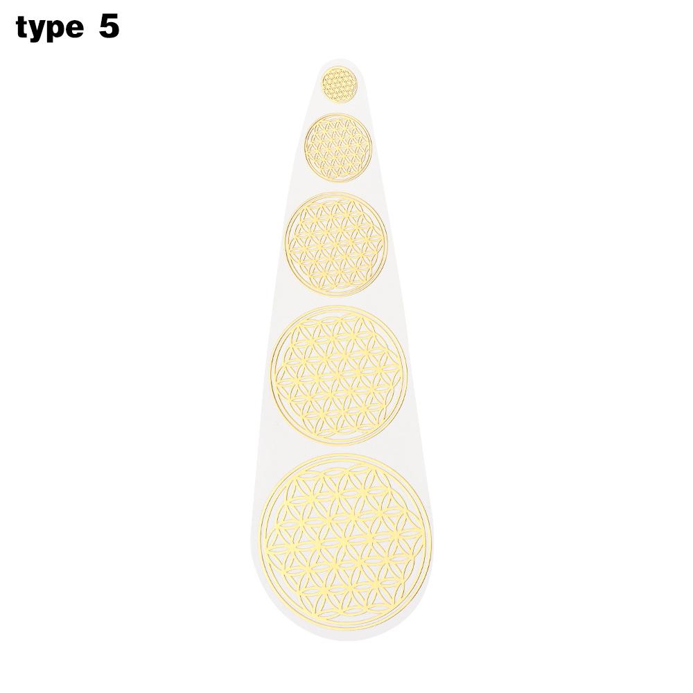 New Metal Energy Decor Sticker Flower Of Life Phone stickers Flower Life Tree Pyramid Epoxy Resin Material Jewelry Decor