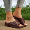 Peep Toe Hollow Out Orthopedic Slippers Summer Women's Orthopedic Wedge Slipper Casual Platform Open Toe Sandals for Women