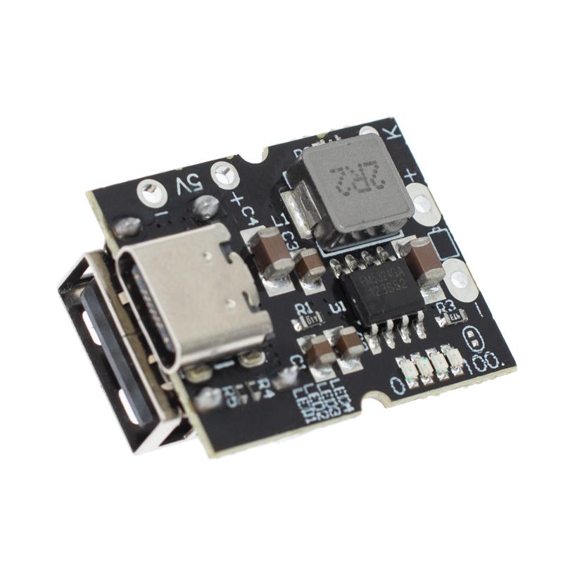 PLR Type-C USB 1V 1A Повышающий преобразователь Модуль питания Step-Up Плата защиты зарядки литиевой батареи Светодиодный дисплей Для DIY зарядного устройства