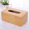 Бамбуковая деревянная коробка для салфеток с откидной крышкой