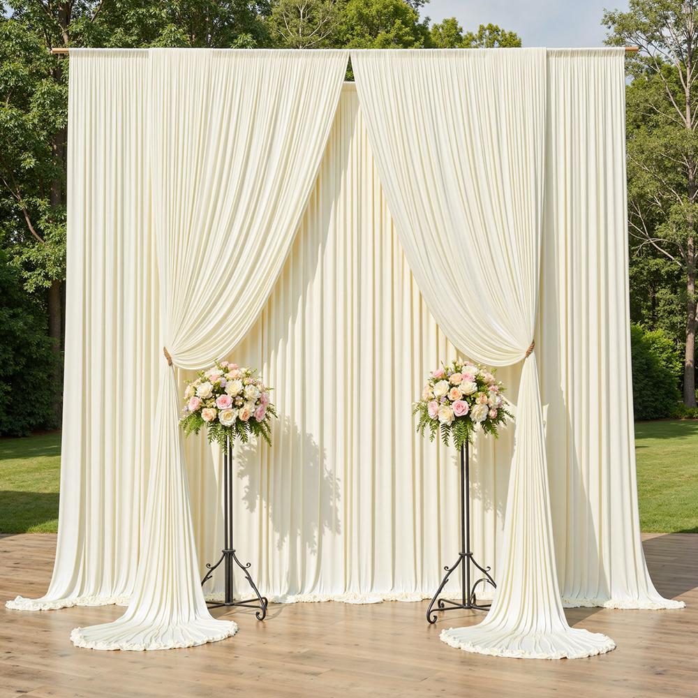 Backdrop Curtains Wrinkle Free Drapes Fabric Decorations Photo Back Drop Cloth for Wedding Baby Shower Photography Stage Recepti