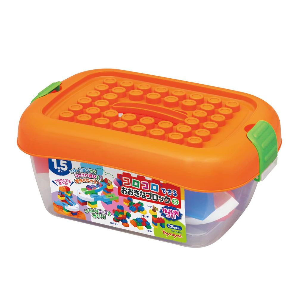 Royal Rolling Large Blocks S (Block Play / Rolling Play) Educational Toy with Large Parts, Ball Coaster, Toy, Blocks, Assembly