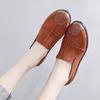 Fashion Women's Shoes Flats Leisure Round Toe Ladies Flats Large Size Genuine Leather Shoes Sapato Feminino 2024 New