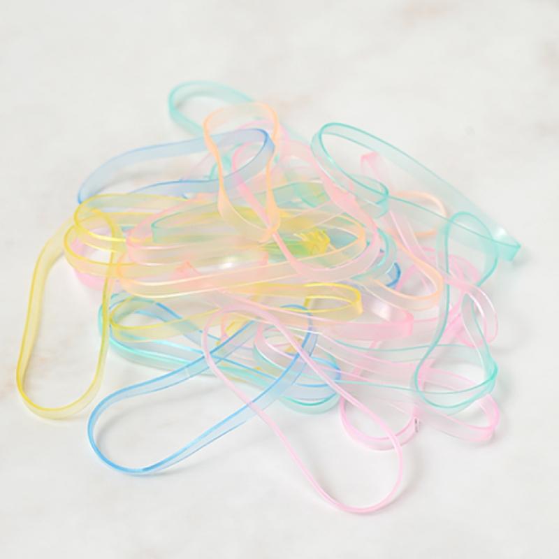 Daiso Прозрачные Пастельные ТПУ Резинки Набор из 120 шт.