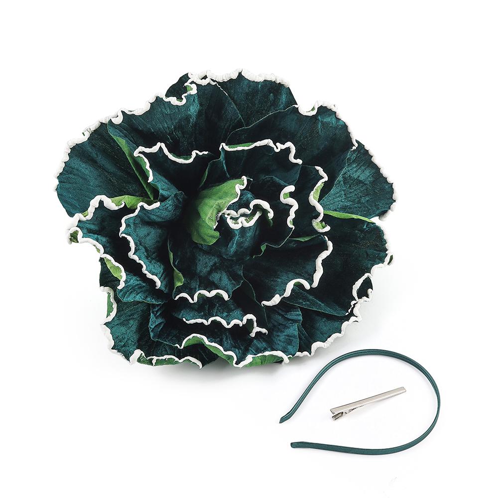 Большой цветок фасинатор Преувеличенная повязка на голову и заколка Элегантный аксессуар для волос для женщин